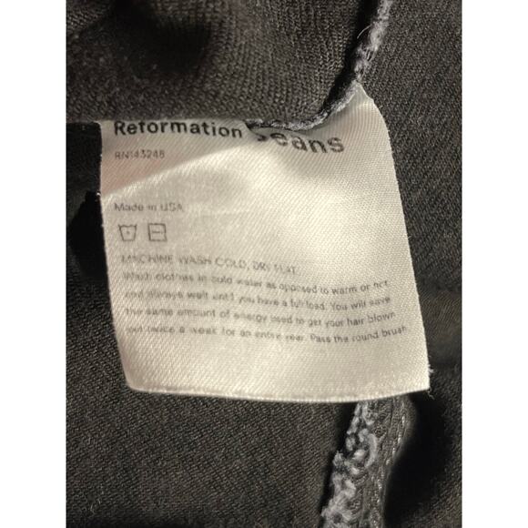 Reformation Jeans Size 31 Washed Black May High & Skinny Grunge Skater - Picture 8 of 9